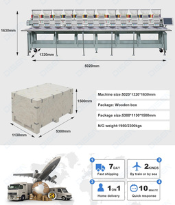 Precio de China 14 22 27 32 cabezas automática Industrial computarizada máquina de bordado de alta velocidad 20 cabeza 9 computadora de color - Product Image 2