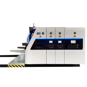 Impresora de impresión de caja de cartón corrugado de 2 colores y máquina de línea de producción de troquelado a la venta