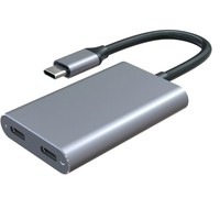 Adaptateur de station d'accueil USB C 2 en 1 pour lunettes intelligentes AR, hub Type C avec charge rapide PD 100W compatible