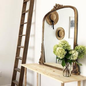 <span class=keywords><strong>Espejo</strong></span> de suelo tallado con acabado dorado retro <span class=keywords><strong>espejo</strong></span> de <span class=keywords><strong>cuerpo</strong></span> completo maquillaje dormitorio baño estilo europeo - Product Image 5