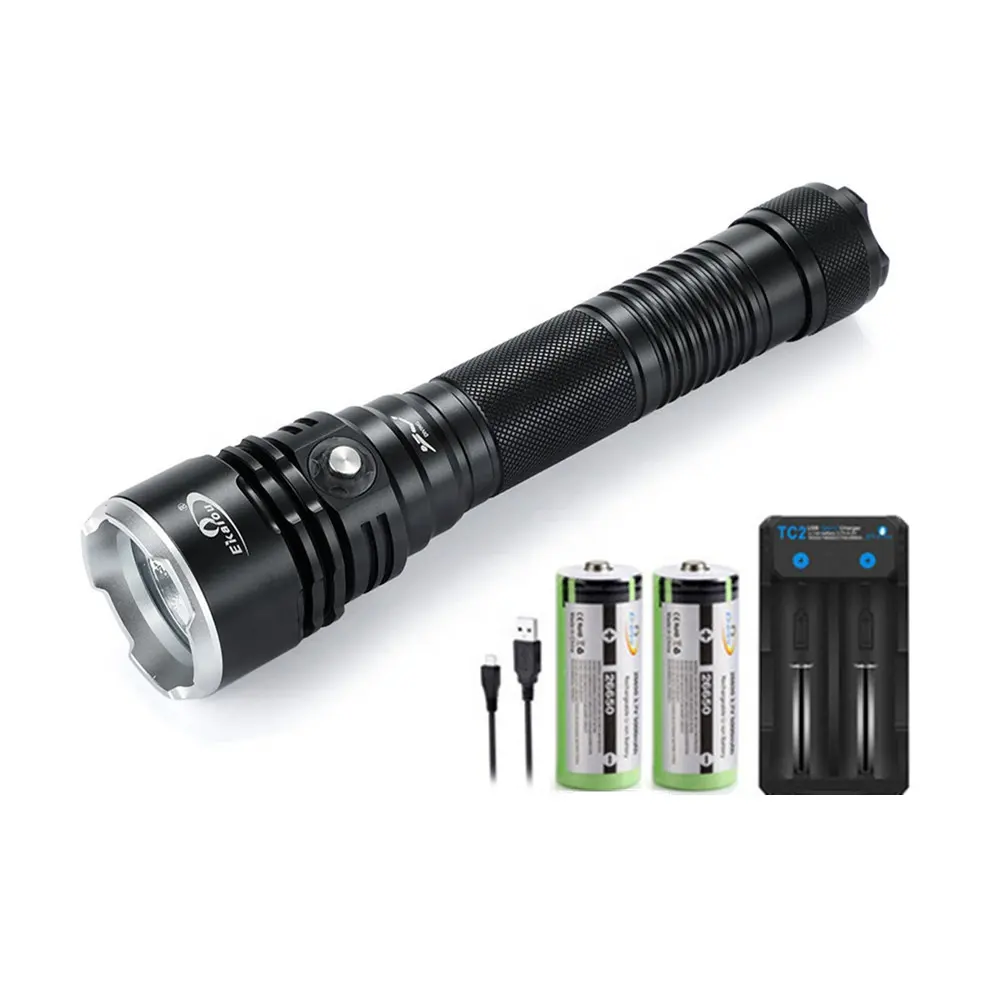 Dive Light XHP70.2 LED 6000 Lumen Underwater 100M IP8 Waterproof High Power Diving Flashlight Lamp with 26650 battery charger