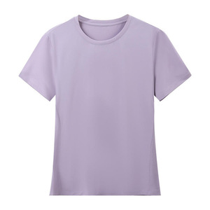 เสื้อยืดผู้หญิงผ้าไหมน้ำแข็งแห้งเร็วแขนสั้นผ้าบางสวมใส่สบาย - Product Image 3