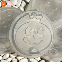 Couvercle en plastique PP jetable personnalisable de 90mm couvercles de tasses à café chaudes de Logo personnalisé et couvercle de tasse en PP de taille