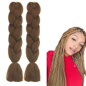 Synthetische Jumbo Vlechten Haar Vlechten Extensions Bijlagen Haar Yaki Ombre Kleur Vlechten 24Inch Haar Hoge Kwaliteit