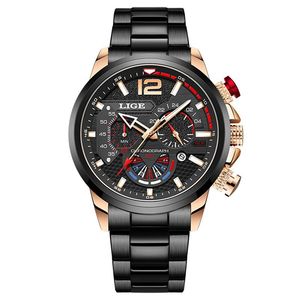 <span class=keywords><strong>Lige</strong></span>-<span class=keywords><strong>Reloj</strong></span> deportivo de lujo para hombre, cronógrafo de cuarzo, con pantalla de fecha, nuevo diseño - Product Image 5