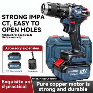 Juego de Taladro Inalámbrico y Llave de Impacto OEM con Motor sin Escobillas, Diámetro de Perforación de 10 mm, Torque de 35 N.M, Kit de Herramientas de Destornillador CT-20240156 - Product Image 3