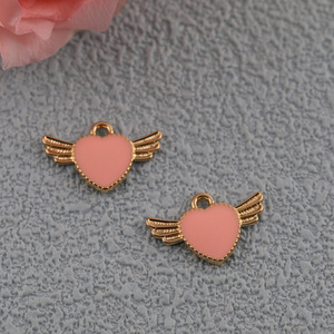 Angel Heart Wing Charms Zinc Alloy Colorful DIY Jewelry Accessories Pendant For <b>Bracelet</b> Necklace Making - Product Image 2