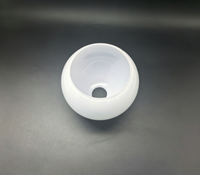 Abat-jour en verre soufflé givré opale blanc laiteux sur mesure pour suspension de plafond, vente en gros