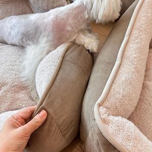 Sofá cama de felpa corta para mascotas, adecuado para perros pequeños y grandes, cálido en invierno, duradero, resistente a mordeduras, colchón - Product Image 4