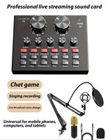 Offre Très Demandée : Microphone Condensateur BM800 V8 Sans Fil avec Carte Son, Support de Studio Audio, pour Karaoké, Podcast et Diffusion en Direct