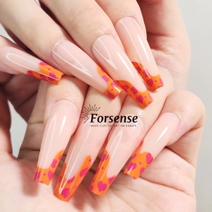 Embalaje personalizado ABS <span class=keywords><strong>uñas</strong></span> leopardo punta francesa diseño Prensa en <span class=keywords><strong>uñas</strong></span> conjunto hermosa manicura decorada <span class=keywords><strong>uñas</strong></span> <span class=keywords><strong>postizas</strong></span> adhesivo - Product Image 2