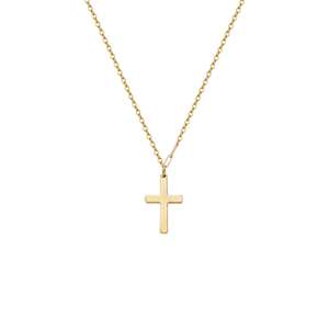 Collier classique raffiné hypoallergénique en acier inoxydable plaqué or 18 carats avec chaîne réglable, à porter au quotidien, cadeau de mariage, cadeau d'anniversaire - Product Image 5