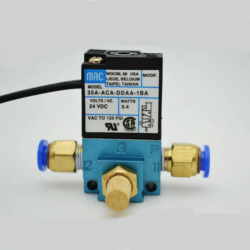 3 vie Ad Alta frequenza solenoide valvola di 1/8 filo di 12V 24V DC 35A-ACA-DDAA-1BA/DDBA/DDFA MAC Marcatura macchina di dosaggio valvola