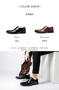 Zapatos Oxford Formales de Cuero <span class=keywords><strong>VALENTINA</strong></span> para Hombre, Transpirables, Ligeros, con Cierre de Cordones, Punta Cuadrada, Estilo Inglés para Negocios - Product Image 5