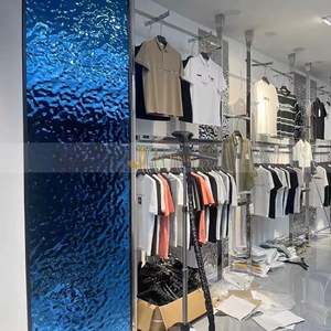 LL38 Wholesale 304 316 Stainless Steel Water Wave Ceiling Panel Pvd Coated Blue Water Ripple Embossed <b>Sheet</b> for Commercial Space - Product Image 4