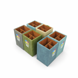 Custom Logo Premium PU Leather Desktop Pen Holder Multi Compartment Office <b>Desk</b> <b>Organizer</b> Corporate Gift OEM ODM Manufacturer - Product Image 3