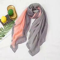 Bán Buôn Phụ Nữ Hồi Giáo Hijab Thời Trang Xếp Li Polyester In Polka Dot Khăn Quàng Cổ Nhàu Nát Khăn Choàng