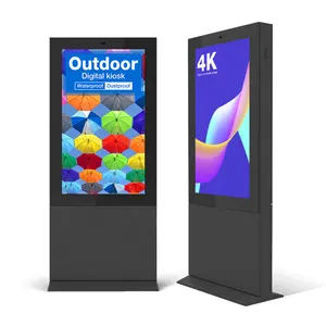 Floor standing outdoor waterproof tv sunlight Lcd Android network 55 inch touch screen kiosk totem advertising screen
