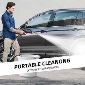 Nettoyeur haute pression portable 21V avec batterie lithium rechargeable, <span class=keywords><strong>tuyau</strong></span> de 5 m et 3 buses pour le nettoyage et l'<span class=keywords><strong>arrosage</strong></span> des voitures, des patios et des jardins - Product Image 3