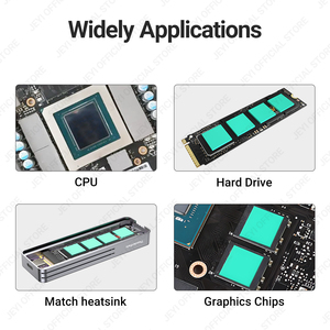 JEYI Factory Paquete de 100 almohadillas térmicas de silicona, alta conductividad para M.2 SSD/<span class=keywords><strong>GPU</strong></span>/CPU/PS5 y refrigeración de tarjeta gráfica LED - Product Image 6