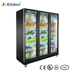 Refrigerador Vertical para Bebidas con Puerta de Vidrio e Iluminación LED, de <span class=keywords><strong>2</strong></span> <span class=keywords><strong>Puertas</strong></span>, con Descongelación Automática para Supermercados - Product Image 3