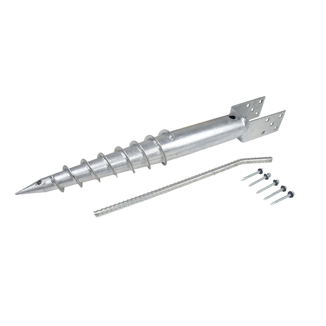Galvanized Steel No Dig Ground Screw Anchor for Mailbox Posts and Fence Posts