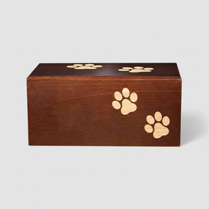 Urnas de cremación de madera hechas a mano de estilo americano de alta calidad, urnas funerarias de diseño moderno para cenizas de gatos y perros, venta al por mayor - Product Image 1