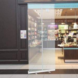 Màng Trong Suốt 120*200 Màn Hình Con Lăn Có Thể Thu Vào Nổi Flex Cuộn Lên Banner Stand - Product Image 4