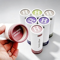 Biyobozunur Özel Logo Baskılı Katı Parfüm Kabı Ambalajı Karton Deodorant Stick Çıkartmalı Doğal Kraft Kağıt Tüp