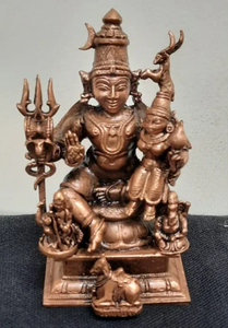 Statue en Laiton de Shiva Mahakal Faite à la Main, Idole Divine du Seigneur Shiva pour l'Autel, Méditation, Sculpture Spirituelle pour la Bénédiction de la Maison - Product Image 5