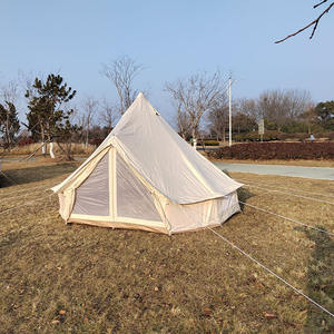 Tente cloche imperméable et respirante 100% coton, <span class=keywords><strong>yourte</strong></span> rétro et luxueuse avec poêle, grande auvent utilisable en quatre saisons - Product Image 1