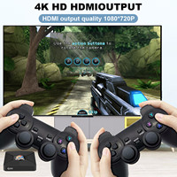 Boîtier TV Android 2024, Prix de Gros Usine, Console Rétro 2 en 1, Système Double, Boîte TV de Jeu Intégrée avec Plus de 30000 Jeux