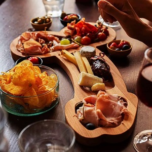 Planche à apéritif rectangulaire en bois massif de 1,2 cm d'épaisseur, plateau de présentation alimentaire, plateau à <span class=keywords><strong>fromage</strong></span> et charcuterie, plateau de service de cuisine - Product Image 3