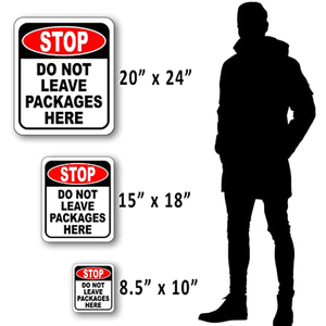 Arrêtez de <span class=keywords><strong>ne</strong></span> <span class=keywords><strong>pas</strong></span> laisser de colis ici Enseignes extérieures en aluminium-Instructions de livraison-Panneaux de livraison, intérieur ou extérieur - Product Image 5