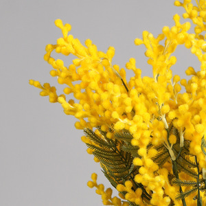 Fleur d'acacia artificielle Greenway, jaune, plante entière, en PVC, arrangement floral décoratif pour la maison et les mariages - Product Image 4