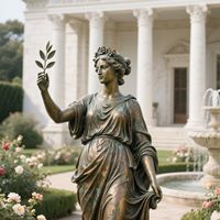 Statue de torche d'ange ailé doré, sculpture d'art extérieur à grande échelle, grandes et petites tailles peuvent être personnalisées.