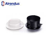 NOUVEAU Grille d'admission d'air ronde et diffuseur d'air directionnel en PVC blanc moderne HVACR VPL avec installation facile