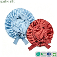 Bonnet de nuit en soie avec logo, plusieurs couleurs, différentes tailles, emballage personnalisé, boîte cadeau de luxe en soie de mûrier pour femmes