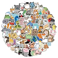Natural Animal Stickers, Cartoon, Dog, Cat, Waterproof