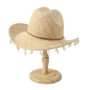 Новая Мода, соломенная шляпа из рафии, качественные западные женские ковбойские шляпы, Пляжная УФ-защита 50 +, шляпа от солнца - Product Image 1