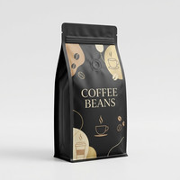 Sachet Doypack OEM imprimé en Mylar avec fenêtre et fermeture éclair anti-odeur pour l'emballage du café et les solutions d'emballage souple