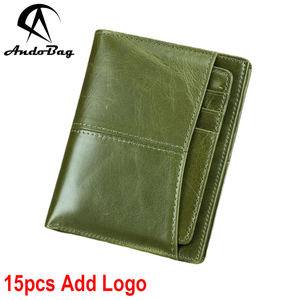 AndoBag Genuine Cow Leather <b>Wallet</b> for Men Vintage Short <b>Wallets</b> Waxed Cowhide Card Holder Man Purse - Product Image 1