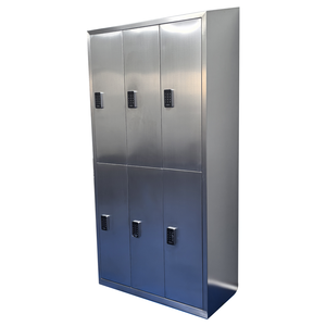 Casiers modernes en acier inoxydable pour écoles, ateliers, entrepôts, hôpitaux, laboratoires, vestiaires avec serrure à code - Product Image 6