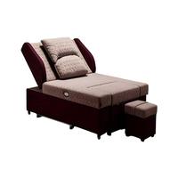 Fauteuil inclinable en cuir PU matelassé chevrons avec repose-pieds et appui-tête, idéal pour les salons de manucure - Vente chaude
