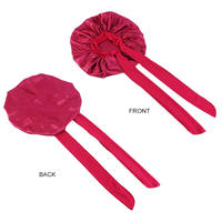 Nouveau bonnet en satin pour cheveux, grands accessoires pour cheveux, transfrontalier, avec liens ajustables extensibles pour cheveux bouclés, bonnet pour femmes