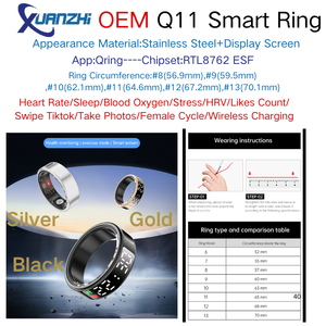 Anillo Inteligente de Salud SHR para Parejas, Anillo Inteligente Monitor de Actividad con Pantalla - Diseño Elegante, Monitoreo Avanzado de Salud - Product Image 5