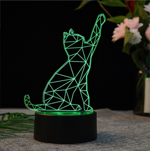 Más vendidos, novedosos y creativos, 3D <span class=keywords><strong>Touch</strong></span>, Base de luz ambiental que cambia de <span class=keywords><strong>Color</strong></span> de siete colores, decoración de dormitorio acrílico, luz nocturna - Product Image 3