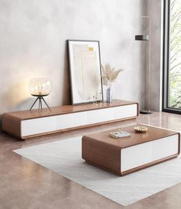 <strong>Walnut</strong> Tv <strong>Cabinet</strong> with Drawer Wooden Living Room Furniture Storage Coffee Table TV Console Modern - Product Image 5