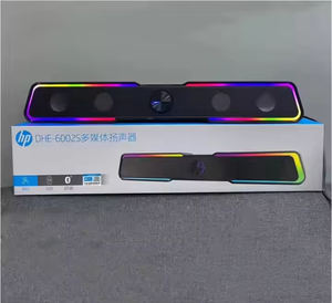 HP DHE-6002 RGB Computer SoundBar HiFi Stereo Sound Portable <strong>Wired</strong> Desktop <strong>Speakers</strong> for <strong>PC</strong> TV Theater - Product Image 6