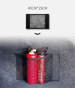 Organizador de coche para asiento trasero, bolsa de malla elástica para maletero, red con cierre mágico, bolsillo de almacenamiento universal para coche - Product Image 5